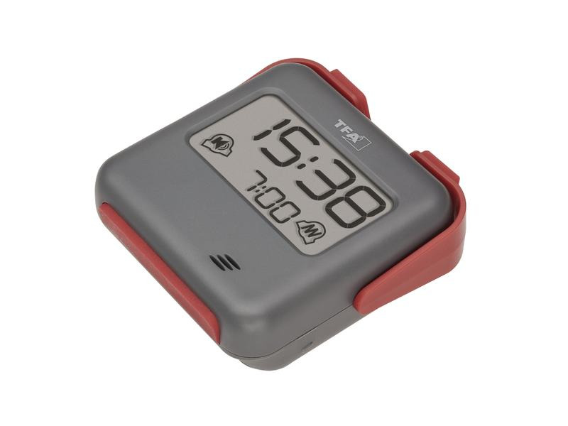 TFA Dostmann Digitalwecker Buzz Rot/Schwarz