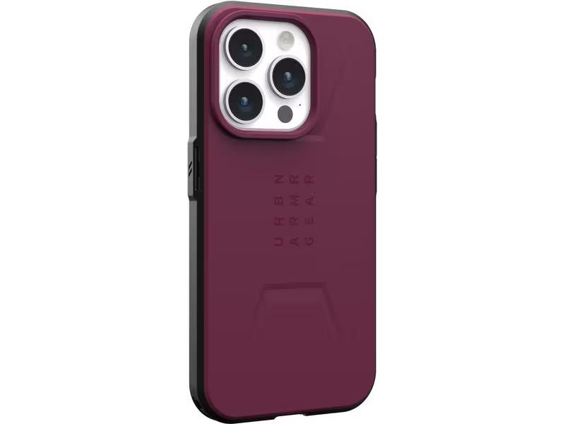 UAG Back Cover Civilian Case iPhone 15 Pro Bordeaux
