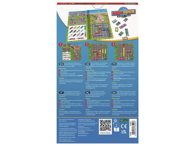 Thinkfun Knobelspiel Rush Hour WorldTour magnetisch