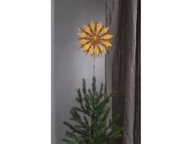 Star Trading Baumspitze Flinga, 43 cm, Gold