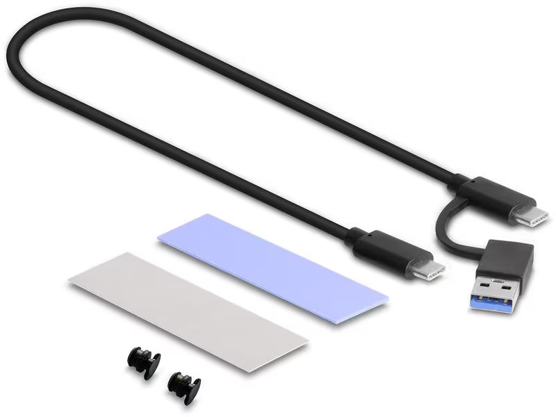 Delock Externes Gehäuse M.2 NVMe PCIe&amp;ATA SSD zu USB 3.1 M.2