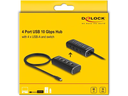 Delock USB-Hub 4x USB A 10Gbps/1x USB C 10Gbps
