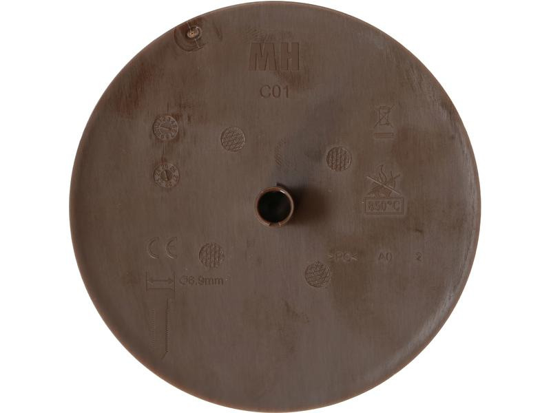 Max Hauri Deckenrosette Rund, Flach, Federbügel, Braun