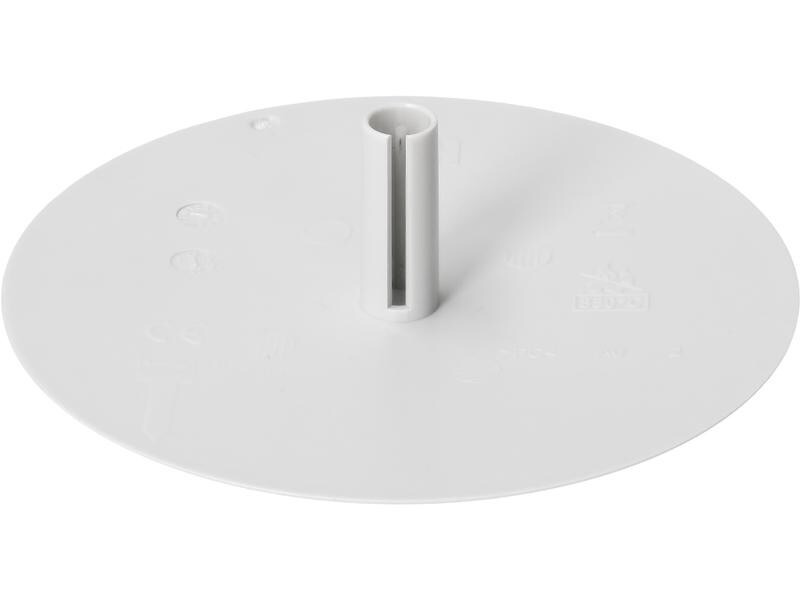 Max Hauri Deckenrosette Rund, Flach, Federbügel, Lichtgrau