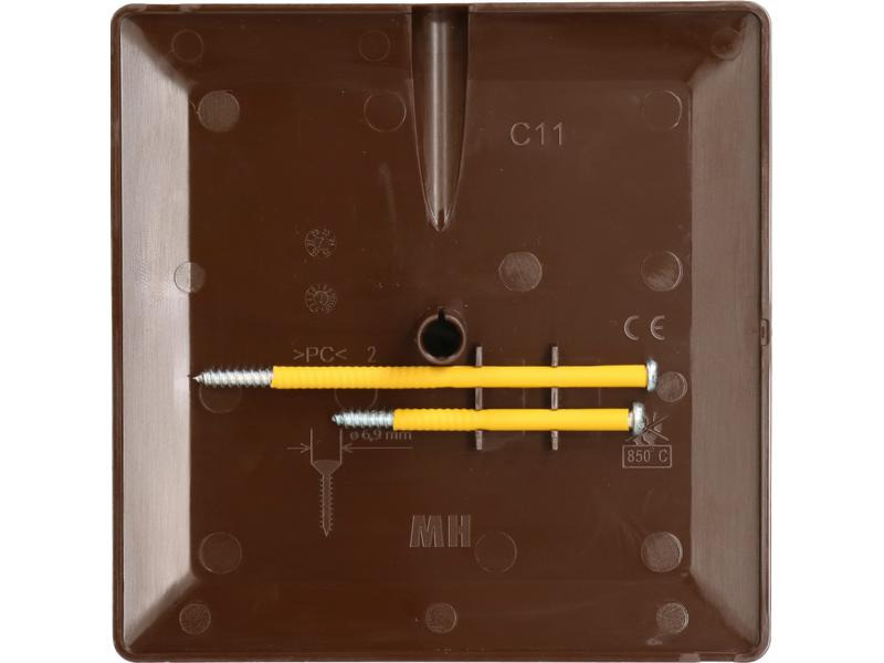 Max Hauri Steckdeckel im priamos Design, 130 x 130 mm, Kabelauslass