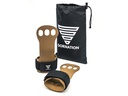 Gornation Fitnesshandschuhe Workout Grips Leder, L