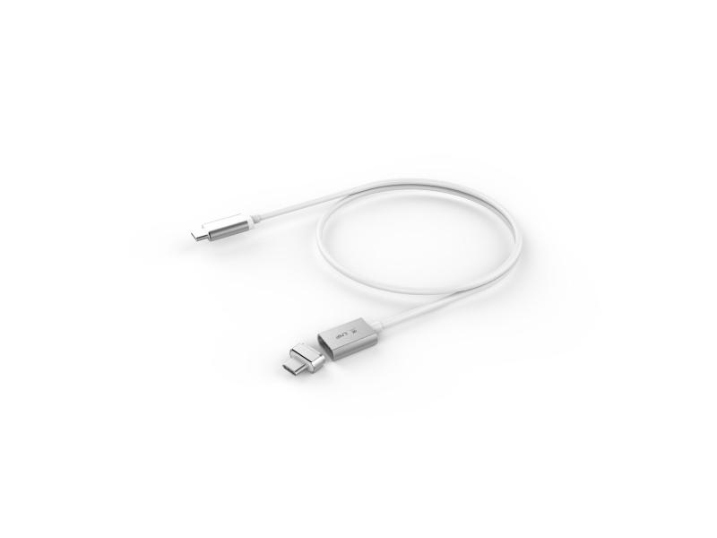 LMP USB-Kabel magnetisch Magnetic Safety USB-C 1.8 m Silber
