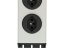 Max Hauri Steckdosenleiste 8 x Typ 23 Power Line, Silber / Schwarz