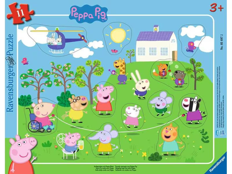 Ravensburger Kleinkinder Puzzle Seilspringen mit Peppa Wutz