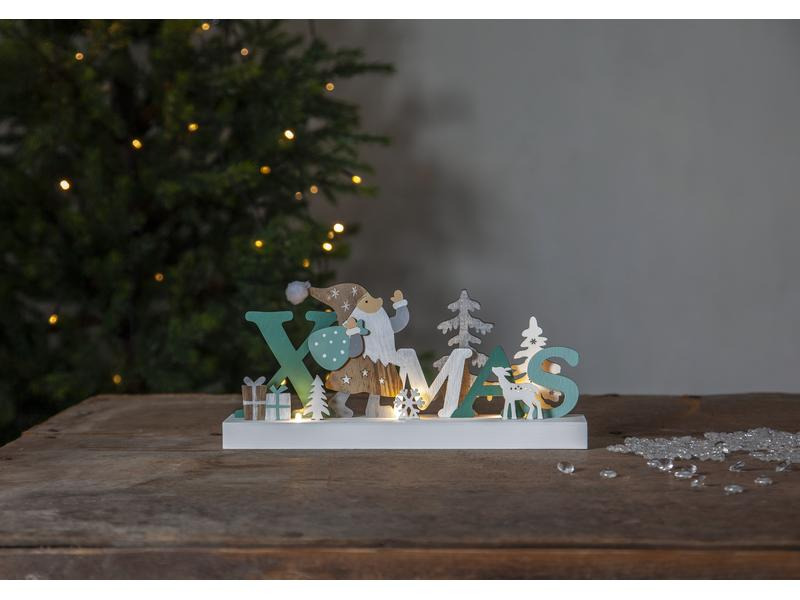Star Trading Kerzenständer Reinbek Xmas 30 cm, Holz