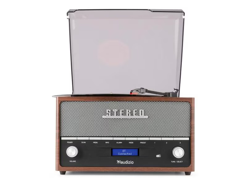 Audizio Plattenspieler mit Bluetooth Frisco Braun/Grau