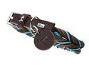 Hunter Halsband Solid Education Cord, S-M (50), Dunkelbraun/Türkis