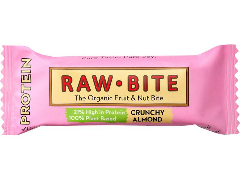 Rawbite Riegel Bio Rohkost Protein Crunchy Almond 12 x 45 g