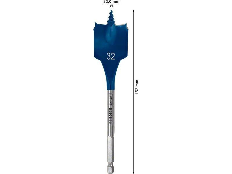 Bosch Professional Flachfräsbohrer EXPERT Self Cut Speed, 32 x 152 mm