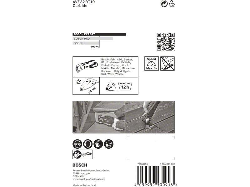 Bosch Professional Schleiffinger EXPERT Fine AVZ 32 RT10, 32 x 50 mm