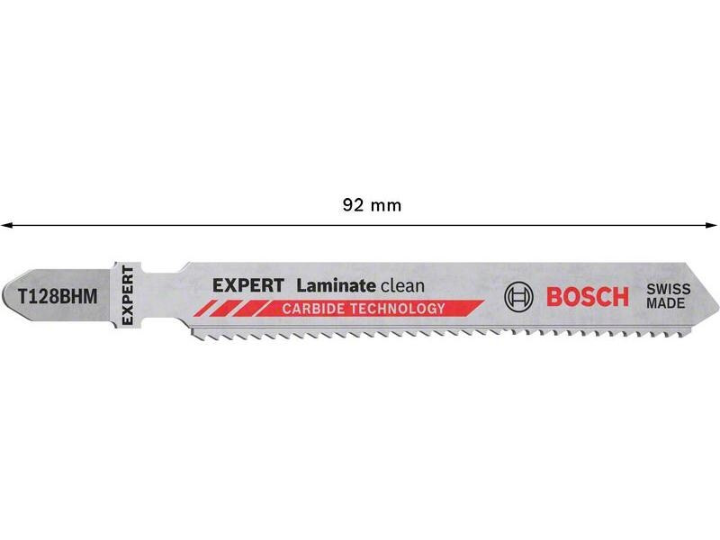 Bosch Professional Stichsägeblatt EXPERT Laminate Clean T128 BHM, 3 Stück