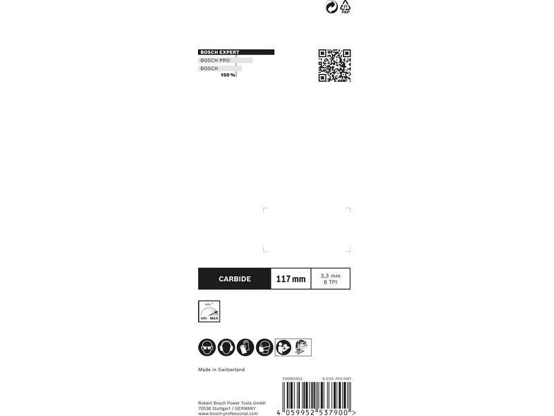 Bosch Professional Stichsägeblatt EXPERT Plastic Composites T 301 CHM, 3 Stk