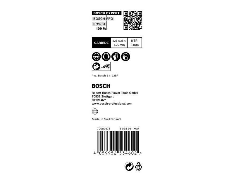 Bosch Professional Säbelsägeblatt EXPERT Thick Tough Metal S 1155 CHC, 10 Stück