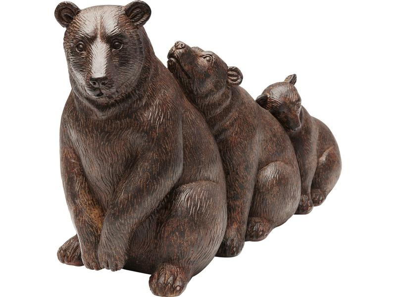 Kare Dekofigur Relaxed Bear Family Braun