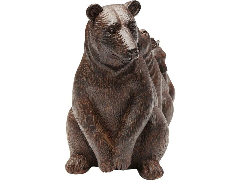 Kare Dekofigur Relaxed Bear Family Braun