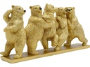 Kare Dekofigur Tipsy Dancing Bears Gold