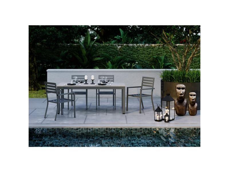 Kare Laterne Giardino 4-teilig, 71 cm, Schwarz