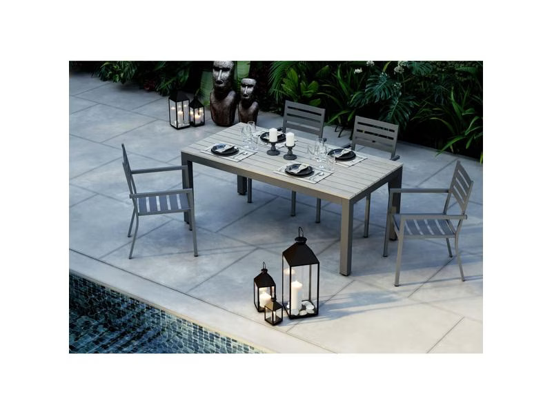 Kare Laterne Giardino 4-teilig, 71 cm, Schwarz