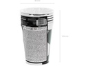 Partydeco Einwegbecher Fussball 260 ml, 6 Stück, Schwarz/Weiss