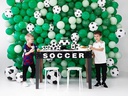 Partydeco Einwegbecher Fussball 260 ml, 6 Stück, Schwarz/Weiss