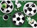 Partydeco Einwegteller Fussball 18 cm, 6 Stück, Schwarz/Weiss