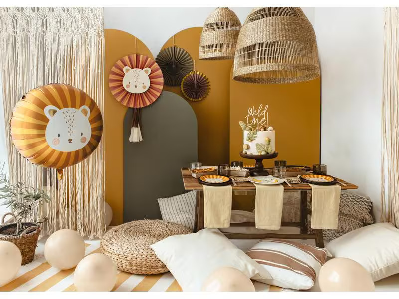 Partydeco Folienballon Löwe 70 x 67 cm, Gelb