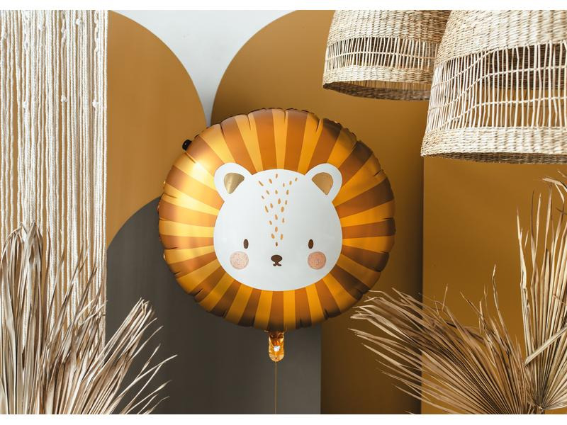 Partydeco Folienballon Löwe 70 x 67 cm, Gelb