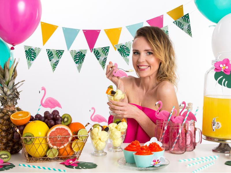 Partydeco Girlande Aloha Blätter 1.3 m, Grün