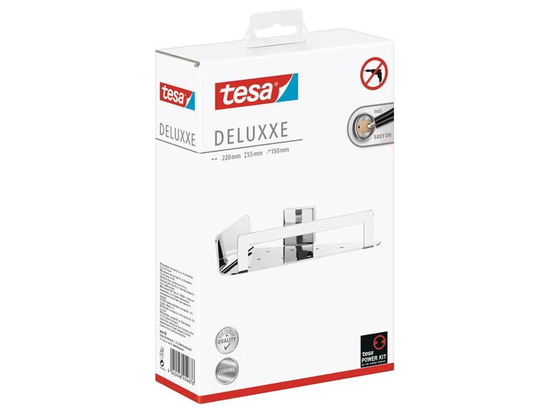 tesa Deluxxe Eck-Duschablage, Silber