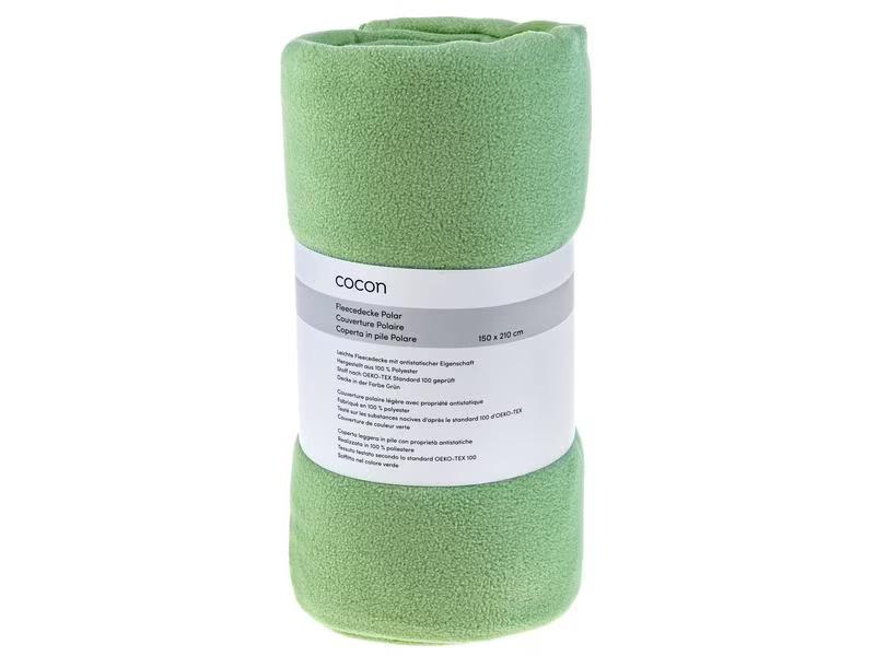 COCON Decke Fleece Polar 150 x 210 cm, Grün