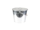 Kamino Ascheeimer mit Deckel, 24 l, Silber