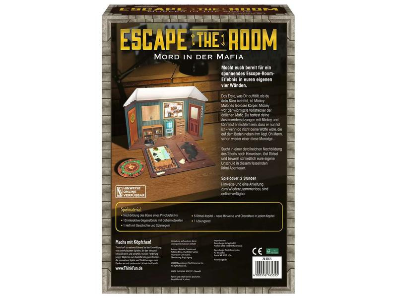 Thinkfun Kennerspiel Escape the Room – Mord in der Mafia
