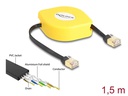 Delock Patchkabel Aufrollkabel Cat 6A, STP, 1.5 m, Gelb; Schwarz