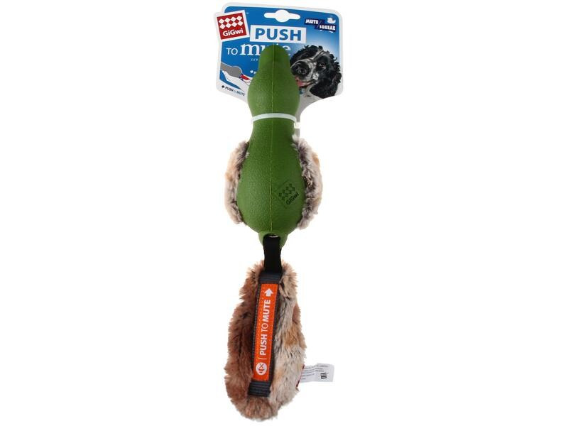 GiGwi Hunde-Spielzeug Push to mute, Ente, Grün