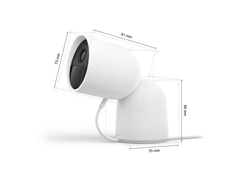 Philips Hue Secure kabelgebundene Kamera mit Standfuss Weiss