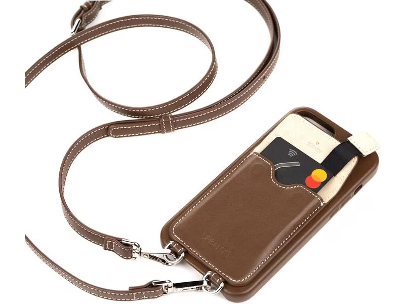 Urbany's Necklace Case Handekette+ iPhone 15 Pro Max Espresso Martini