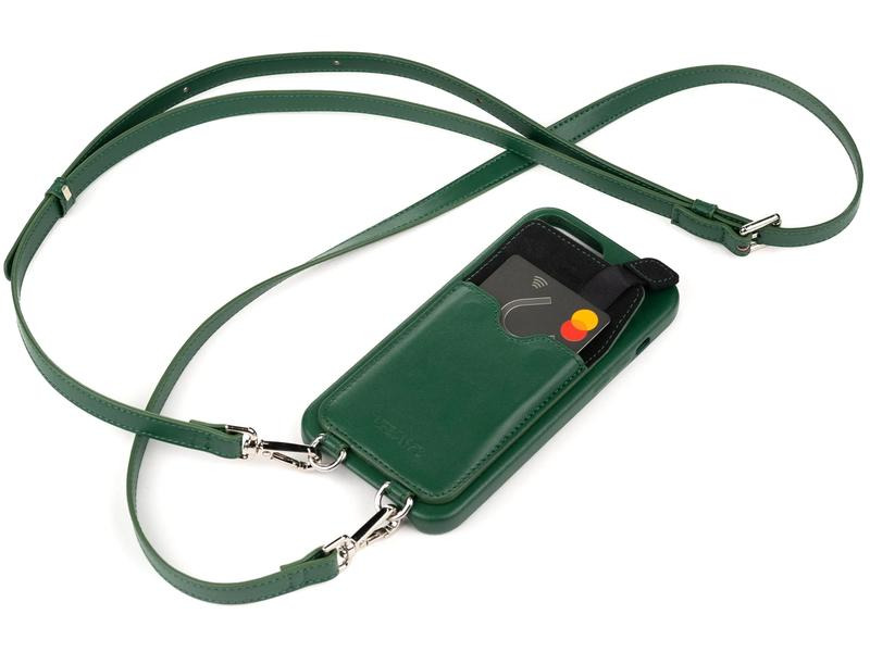 Urbany's Necklace Case Handekette+ iPhone 15 Pro Racing Green