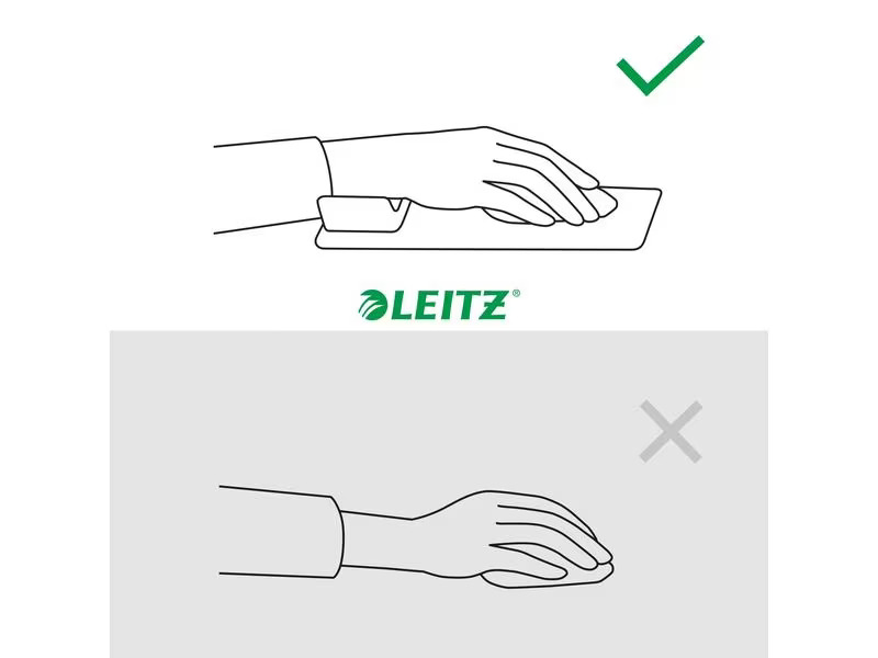 Leitz Ergonomische Mausmatte Ergo Mauspad Hellgrau