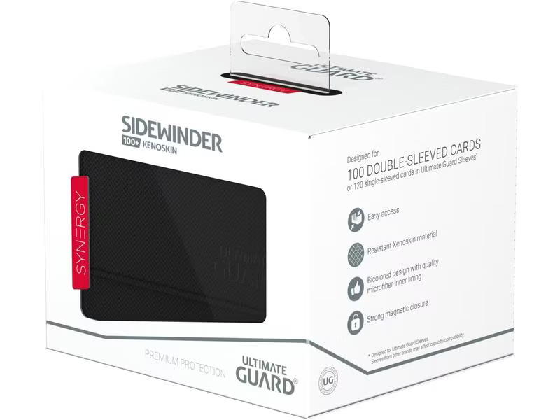 Ultimate Guard Kartenbox XenoSkin Synergy Sidewinder 100+ Schwarz/Rot