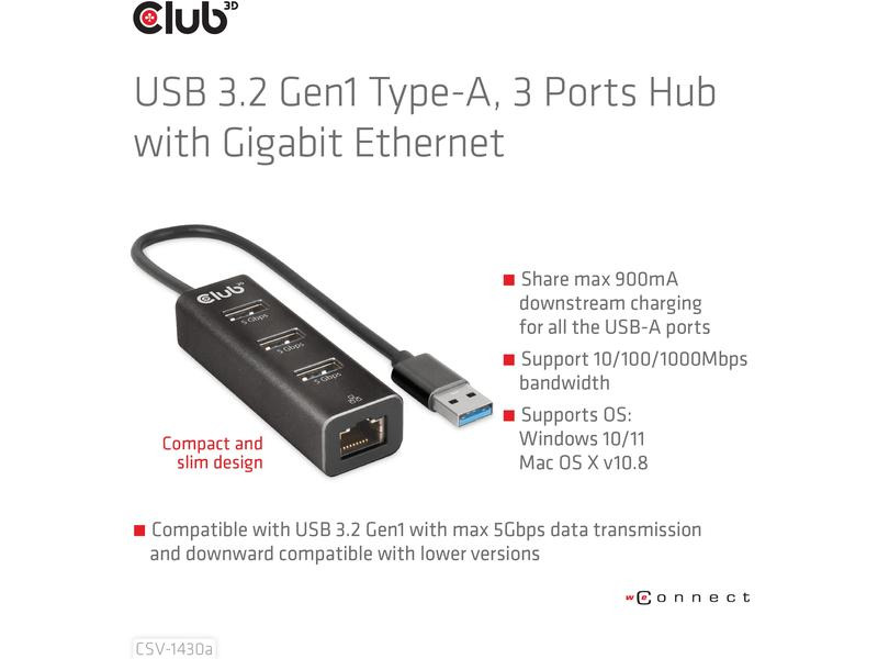 Club 3D USB-Hub CSV-1430a