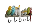 Kare Garderobenleiste Exotic Birds 5 Haken, Mehrfarbig