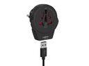 Ansmann Reiseadapter World to EU + USB