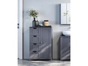 VASAGLE Regal mit 4 Schubladen 55 x 82 cm, Dunkelgrau