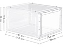 Songmics Schuhorganizer Transparent/Weiss, 6 Stück