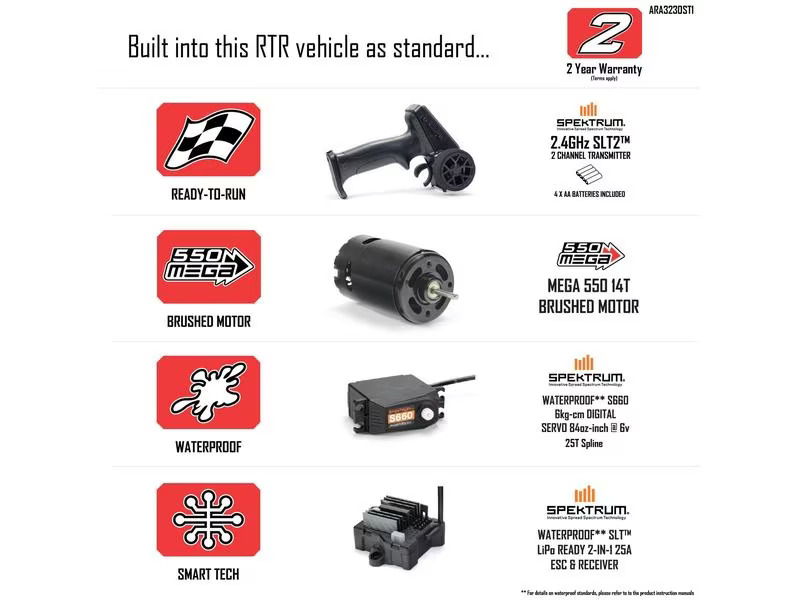 Arrma Monster Truck Gorgon MEGA 550 RWD Gelb, RTR, 1:10